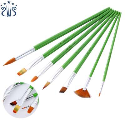 7pcs European Style Nylon Wool Paint Brushes Gouache Watercolor Oil Artist Paint Brush Set